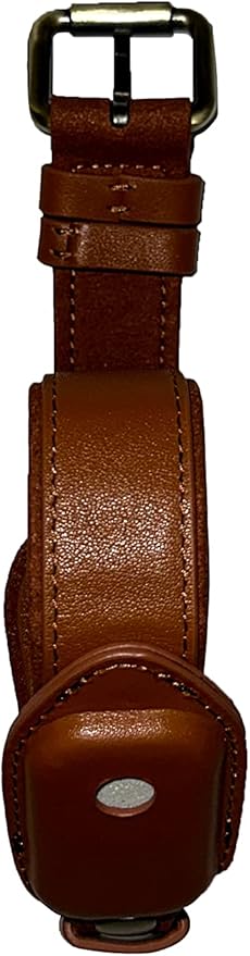 EtripTag Tracker Global Positioning Device GPS Finder Works with Find My app and Authorized MFI with Genuine Italian Leather Collar Large 23.5in Long for Dogs