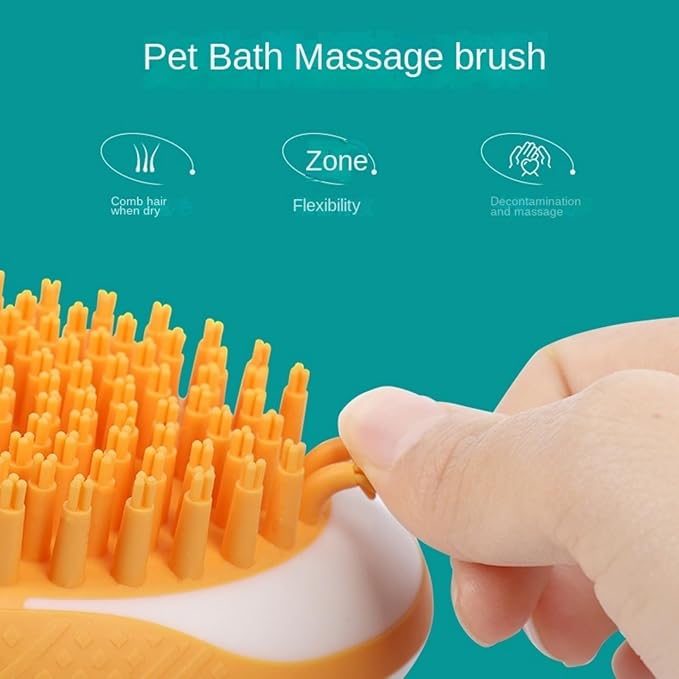 Dog Bath Brush - Massage Brush,Hair Removal Brush,Many Colours AvailableCleaning & GroomingPet Supplies Dog Bath Supplies(Green)