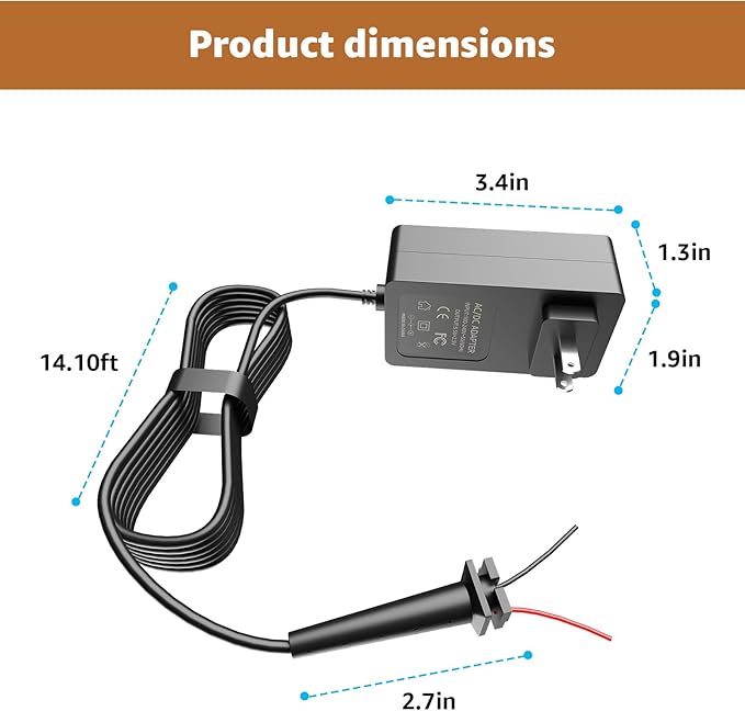 Replacement Cords for Dog Grooming Clippers,Compatible with Andis Excel SMC Model Clippers-12Ft Long Cord, Black