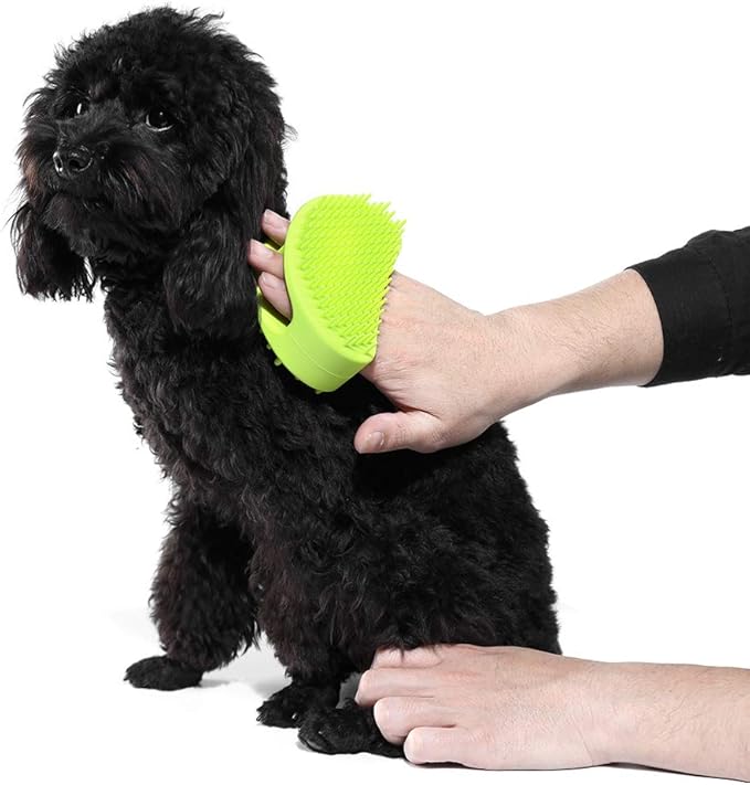 Dog Brush & Cat Brush, Soft Silicone Dog & Cat Grooming Brush, Pet Bath & Massage Brush for Cats and Dogs with Short or Long Hair, Cat Slicker Shedding Hair Brush Blue
