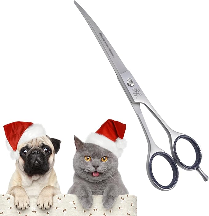Dog Grooming Curved Scissor 5.5" Professional Grooming Scissor Downward Curved Shear for Dog, Cat, Small Dog and other Pets