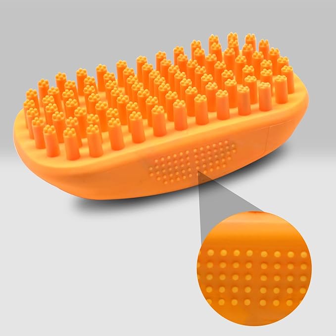 Pet Bath Brush Massage Brush Silicone Comb Dog Cat Massage Curry Brush Grooming Shower Brush for Shampooing Dogs Cats Small Animals with Short Long Hair Soft Rubber Bristles Washing