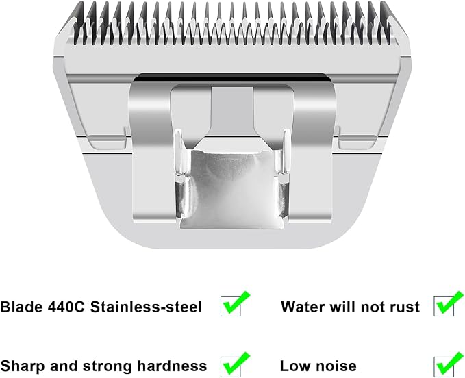 2 Pack 5 Wide Blades for Dog Grooming,Compatible with Andis,Oster A5,Wahl km10 Clippers,Cutting Length 1/4" (6.3mm)