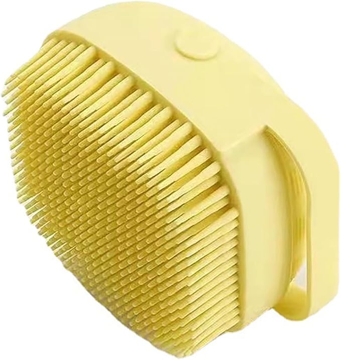 Green Upgrade Automatic Bubble Dispenser and Yellow Pet Bath Brush Combo for Dog and Cat Bathing,Deep Cleaning Pet Fur