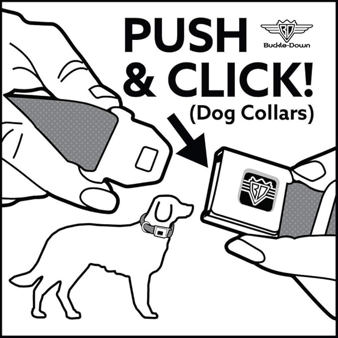 Buckle-Down Seatbelt Buckle Dog Collar - Dug 3-Poses/SQUIRREL! Brown/Yellow/White - 1.5" Wide - Fits 16-23" Neck - Medium