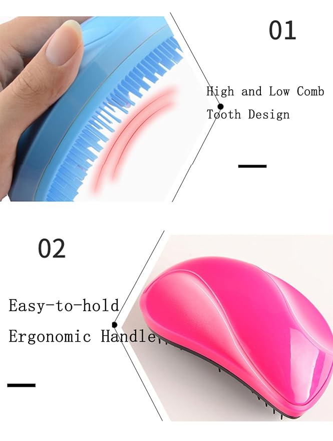 Grooming Brush for Small Dogs - Ideal for Shih Tzus, Yorkies, and Maltipoos - Gentle Puppy Hair Brushes for Effective Grooming - (Black)