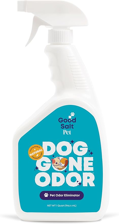 Good Salt Pet Dog Gone Odor, Natural & Fragrance Free Scent Neutralizer Spray, Made in the USA, 32 Ounce Bottle