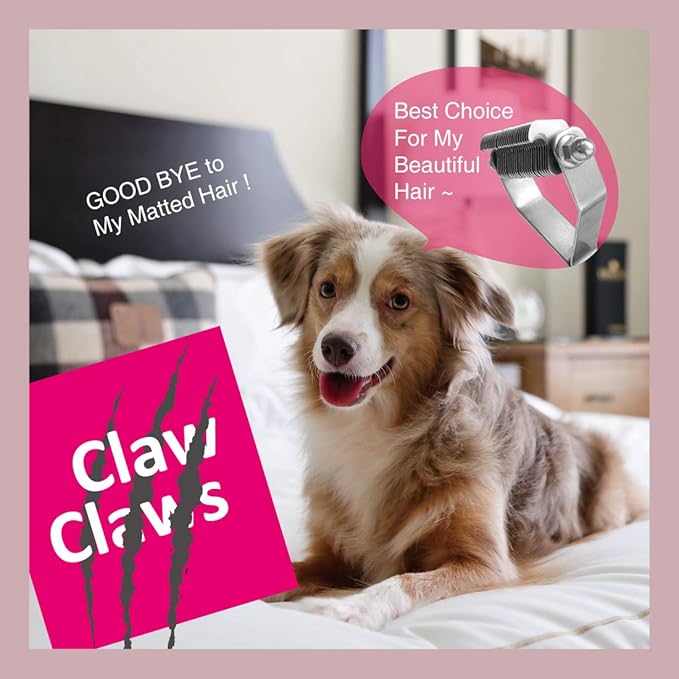 Undercoat Rake with Wooden Handle for Small Dog and Cat, Dematting Tool with Rounded Edge for Removing Tangled Hair, Grooming Rake Brush, Made in Taiwan (S-M, 12 Blades)