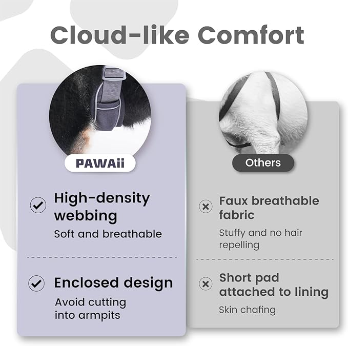 Pawaii Dog Harness for Medium Dogs, Dog Harness with Pet ID Tag, No Choke Dog Harness, Adjustable Soft Padded Pet Vest with Easy Control Handle