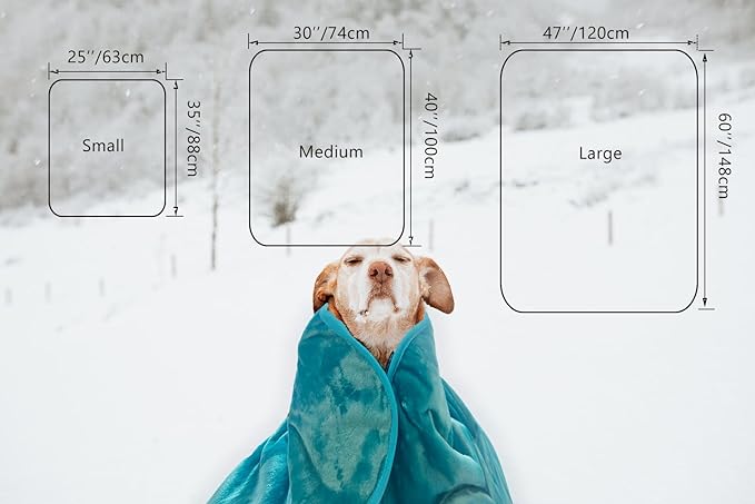 Bucephalus Waterproof Dog Blanket, Thick Reversible Soft Pet Blankets for Couch Bed Protection, Pee Proof Sherpa Fleece Blanket for Small Medium Large Dogs Puppy Cats Washable (Brown,25"×35")