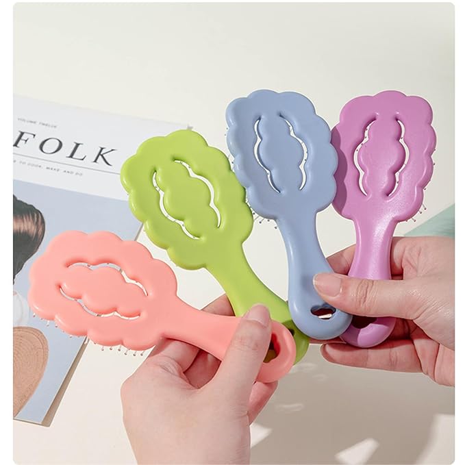 Soft Bristle Cat-Ear Puppy Brush and Cloud Shape Small Dog Grooming Brush