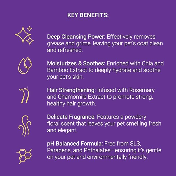 iGroom Darling Moisturizing Dog Shampoo, Removes Greasy Build-up & Grime, Soothing Dog Shampoo, Improves Hair Health pH Balanced, Scent dog shampoo, Made in USA, 1 Gallon