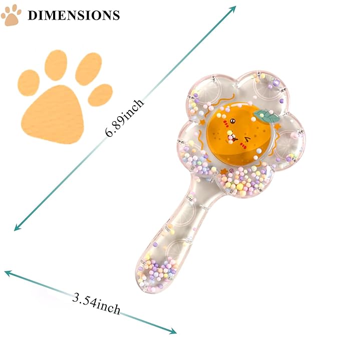 Soft Dog Brush for Small Dogs | Gentle Puppy Brush for Yorkies, Shih Tzus, Maltipoos & Maltese | Pet Hair Removal Brush with Soft Bristles | Dog Brush for Shedding (Pink Orange)