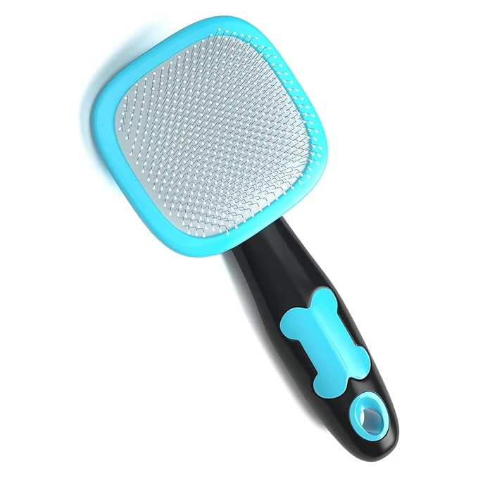 Pet Grooming Brush, Dog and Cat Hair Brush, Blue, Plastic, 4.8 Ounce, Small, All Ages, Unisex, Cats, Dogs