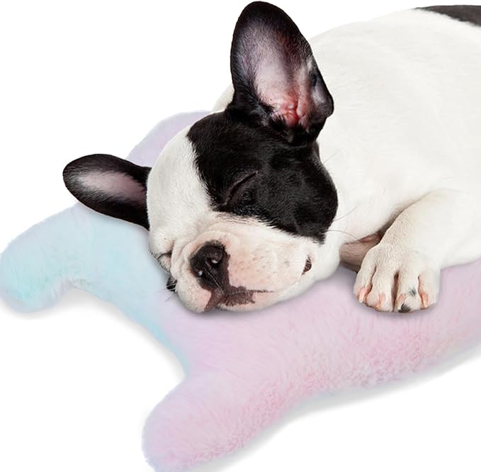 T'CHAQUE Dog Pillow Bed Cat Pillows for Indoor Cats Soft Dog Calming Pillow for Small Dogs Anxiety Relief Comfort Dog Neck Pillow Pet Sleeping Improve Pet Calming Toy for Upper Spine Support