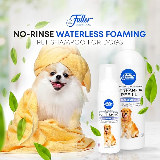 Waterless Foaming Pet Shampoo + Refill Bottle