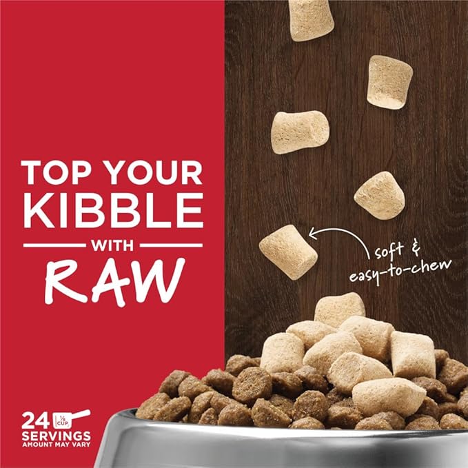 Instinct Raw Boost Mixers Freeze Dried Dog Food Toppers For Dry Food, Grain Free Dog Food Toppers with Beef For Dogs, 6 oz