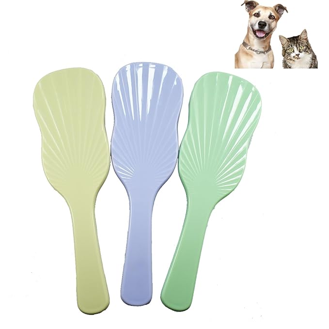 Soft Bristle Puppy Brush for Small Dogs - Gentle Grooming Brush for Shih Tzu, Yorkie, Maltese & Maltipoo. Effective Dog Hair Remover for Tangles & Shedding (Red)