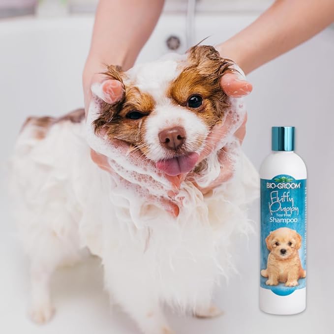Bio-Groom Fluffy Puppy Tear-Free Shampoo- Dog Bathing Supplies, Puppy Shampoo, Cat & Dog Grooming Supplies for Sensitive Skin, Cruelty-Free, Made in USA, Tearless Products - 1 Gallon