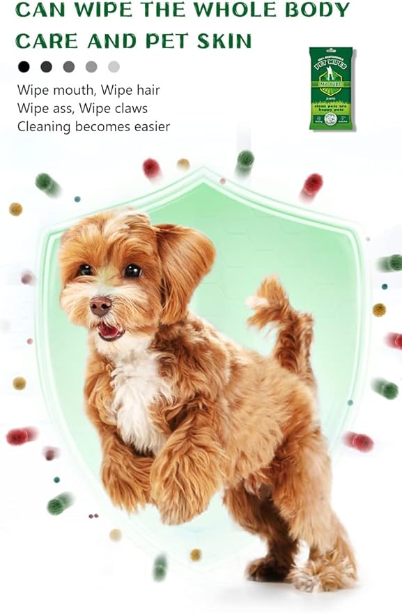 Unscented Dog Wipes – 25 pcs Pet Wipes for Paw Face Ears and Butt – Cat & Dog Wipes Cleaning – Kitten and Puppy Grooming Bath Wipes 6x8 Inch