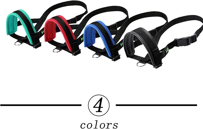Lepark Nylon Dog Muzzle for Small,Medium,Large Dogs Prevent from Biting,Barking and Chewing,Adjustable Loop(M/Green)