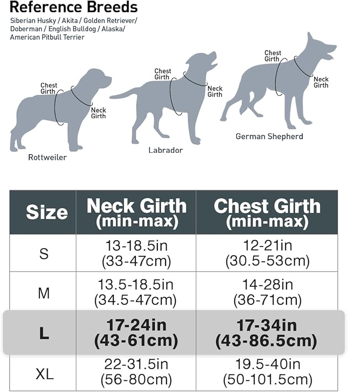 Joytale No Pull Dog Harness for Large Dogs, Reflective Pet Vest with Front Clip, Adjustable Soft Padded Harnesses with Easy Control Handle for Training and Walking, Gray, L