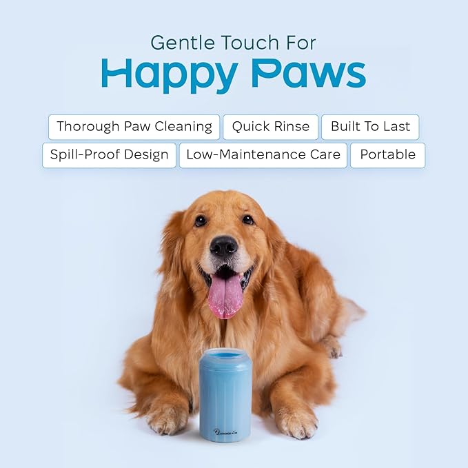 Pet Paw Cleaner & Scrubber For Dogs, Durable, Non-Slip Washer Cup For Large Dogs With Silicone Bristle Brush, Cleanser Cup For Dirt And Mud Removal, Achieve Clean Paws & Feet Faster, Dog Spa Products