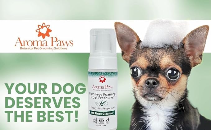 Bath Free Foaming Cleanser for Dogs - No Rinse Deodorizing Foam - Waterless Bath - Clean in Between Baths, Ingredients, 4.25 oz.