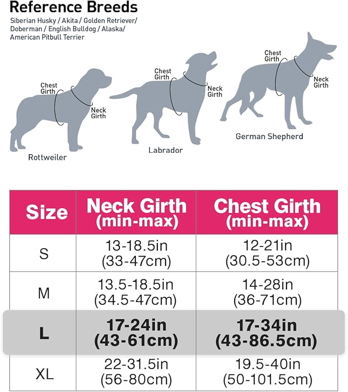 Joytale No Pull Dog Harness for Large Dogs, Reflective Pet Vest with Front Clip, Adjustable Soft Padded Harnesses with Easy Control Handle for Training and Walking, Hot Pink, L