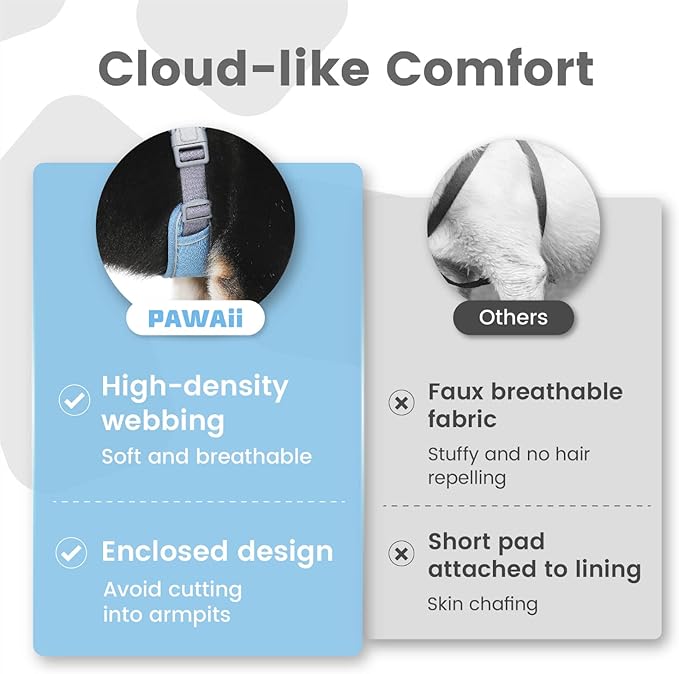 Pawaii Dog Harness for Large Dogs, Dog Harness with Pet ID Tag, No Choke Dog Harness, Adjustable Soft Padded Pet Vest with Easy Control Handle