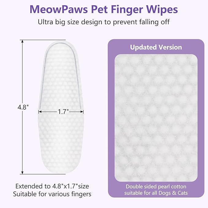 Dog Teeth Cleaning Wipes and Ear Wipes 240 Counts Gift Packaging, Pet Dental Finger Wipes for Dogs and Pet Ear Cleaner Finger Wipes, Gently Remove Ear Wax and Reduces Plaque, Freshen Breath