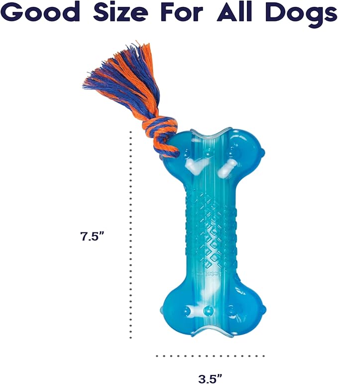 Petstages Orka Bone Royal Blue Treat-Dispensing Dog Chew Toy