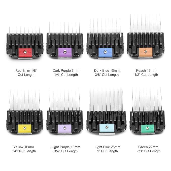 Professional Animal Stainless Steel Comb Set for A5-style Detachable Blade Clippers, Snap-On Size #10/15/30 for Pets, Dogs, Cats, and Horses (Not Compatible with 5-in-1 Blades)