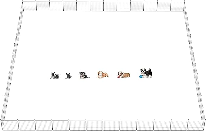 FXW MiniPaws Dog Playpen for Yard & RV Camping, Expandable 20-inch 48 Panels for Puppies and Small Dogs, Portable for Indoor and Outdoor Use