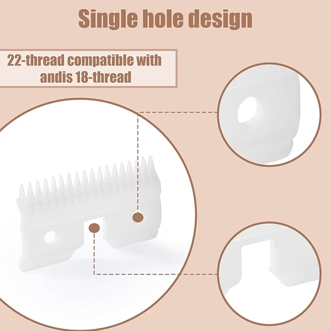 Replacement Blade for Andis Dog Clipper, Detachable Pet Dog Grooming Clipper Blades Fast Feed Ceramic Blades Compatible with Andis 64440 Oster A5 KM Series