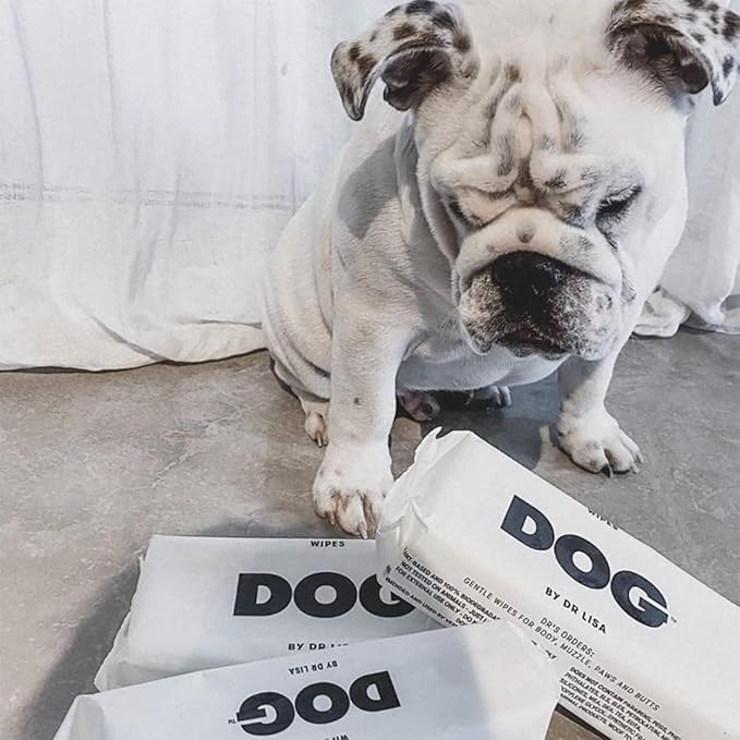 DOG by Dr Lisa - Dog Wipes - Plant-Based, Natural Bathing Wipes for Dogs - Made from 100% Compostable Bamboo - Vet-Created - Vegan, Non-Toxic - 240 Count