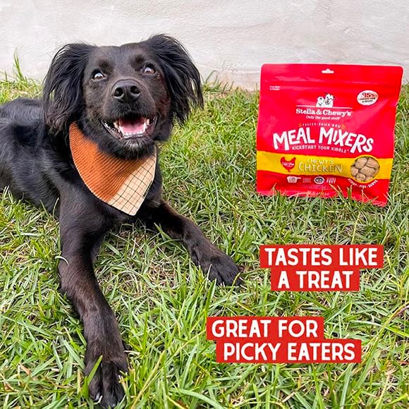 Stella & Chewy's Freeze Dried Raw Chewy’s Chicken Meal Mixers – Dog Food Topper for Small & Large Breeds – Grain Free, Protein Rich Recipe – 3.5 oz Bag