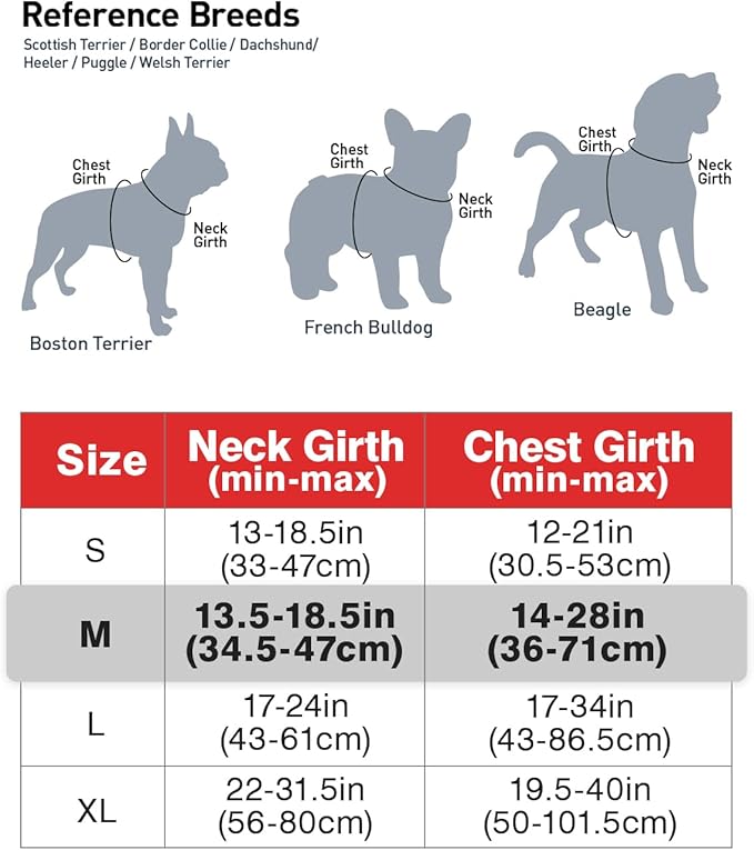 Joytale No Pull Dog Harness Medium Sized Dog, Reflective Pet Vest with Front Clip, Adjustable Soft Padded Harnesses with Easy Control Handle for Training and Walking, Red, M