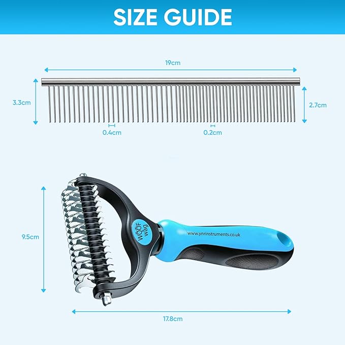 YNR Pet Cat Dog Horses Hair Fur Shedding Trimmer Grooming Dematting Rake Deshedding Comb Brush Tool Kit