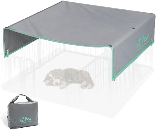 FXW Sun Shade Specialized for FXW Dog Playpen (Not Suitable for Other Brands), Fits for 32"/40" H Rollick/Instant Dog Playpen│Patent Pending (Playpen not Included)