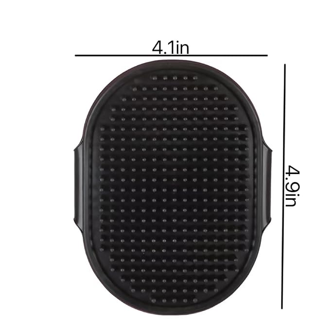 Dog Bath Brush. Dog Washing Brush.2 Sets Short Haired and Long Haired Dog and Cat Bath Brushes (Black)