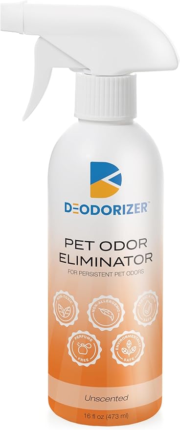 Pet Odor Eliminator for Persistent Pet Odors - Pet Accidents, Urine, Feces, Vomit - Unscented - 16oz Spray
