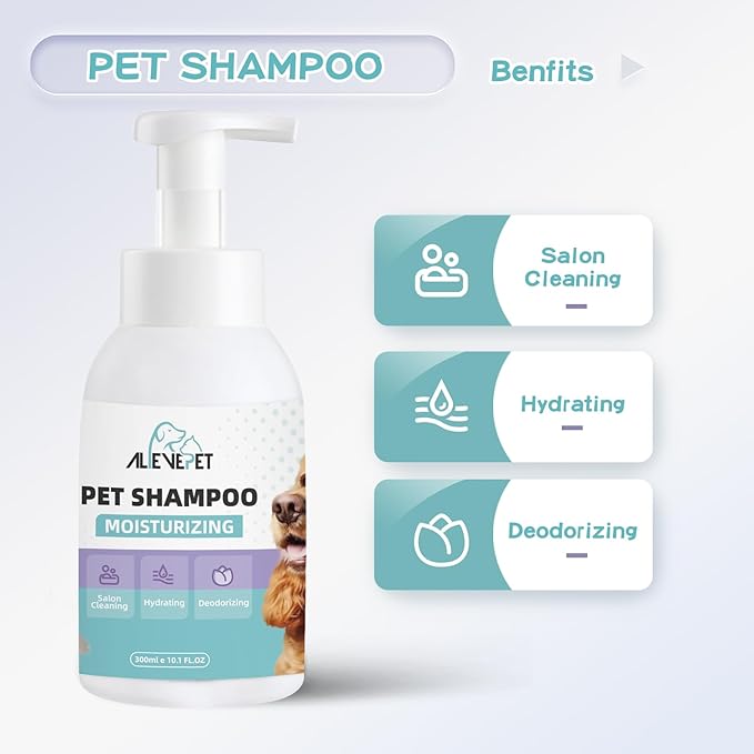 Dog Shampoo - Effective and Gentle Shampoo for Dogs and Cats with Natural Extracts- 300ml(10.1 FL.OZ)