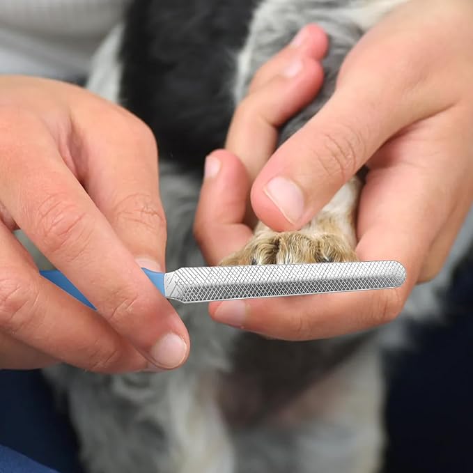 Pet Nail Clippers, Suitable for Both Cats and Dogs, A Half Moon Shaped Alloy Blade and A Rubber Material Handle with A File. Automatic Rebound Handle.Cat and Dog Universal(Blue)