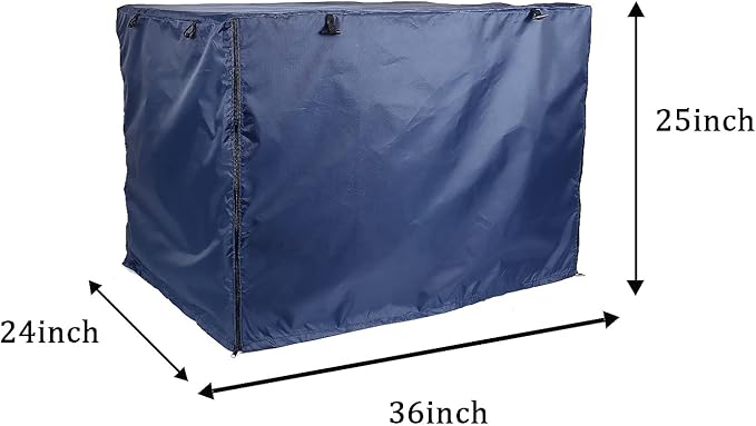 Medibot Dog Crate Cover 48 inch - Double Door, Dog Kennel Indoor, Waterproof Dog Kennel Cover with Air Vent Window, for Indoor/Outdoor Most Wire Dog Crate(Navy Blue)