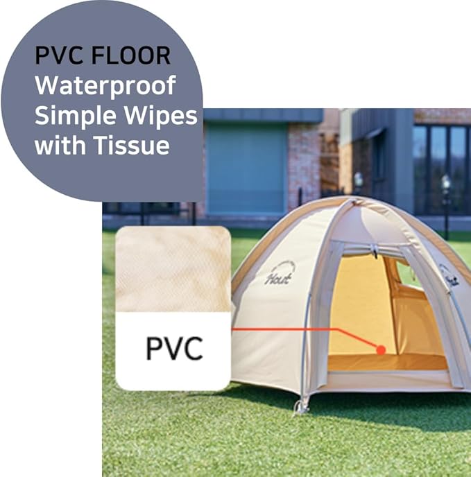 Pet Tent with Dual Windows, Waterproof, Breathable Washable Cat-Dog Tent for Indoor and Outdoor, 2 Types (Beige, Type_B)