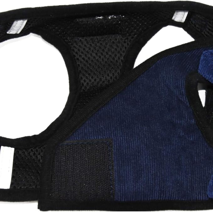 FEimaX Dog Harness and Leash Set, No Pull Reflective Adjustable Pet Harnesses for Puppy Kitten Soft Corduroy Chest Harness for Small Medium Dogs and Cats Easy Control Vest for Outdoor Walking