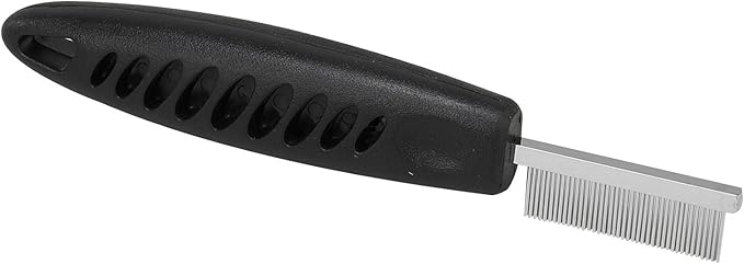 Master Grooming Tools Face & Finishing Combs — Ergonomic Combs for Grooming Dogs, 6¼", Black