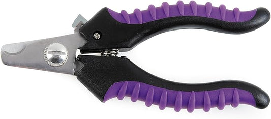 Master Grooming Tools Ergonomic Pro Nail Clippers — Stainless Steel Clippers for Trimming Pet Nails - Purple, Small, 5⅛"