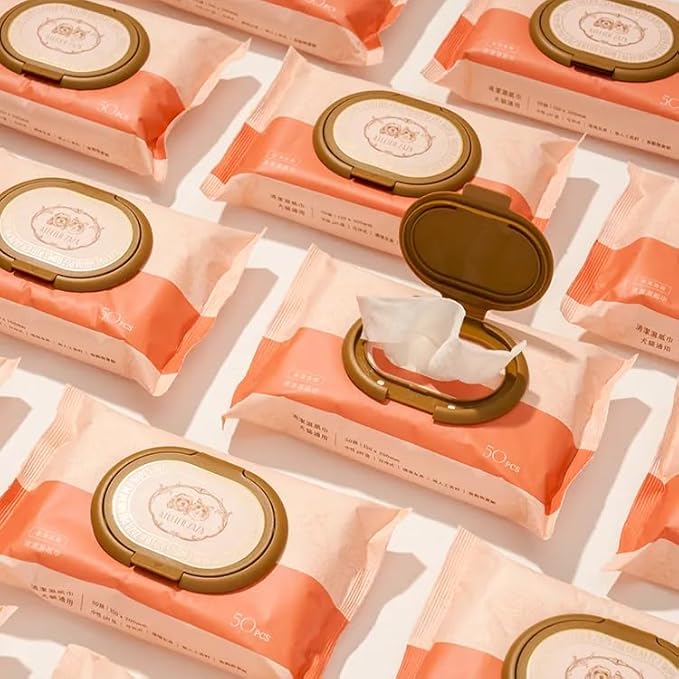 Premium Fur Baby Wipes for Cats and Dogs Flushable